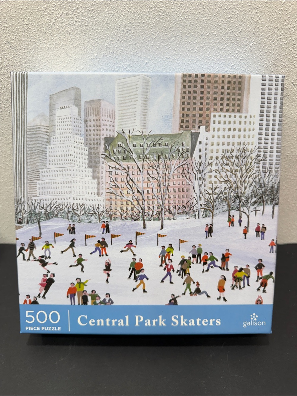 Galison Central Park Skaters 500 Piece Puzzle Winter NYC Ice Skating 3/$25 sale